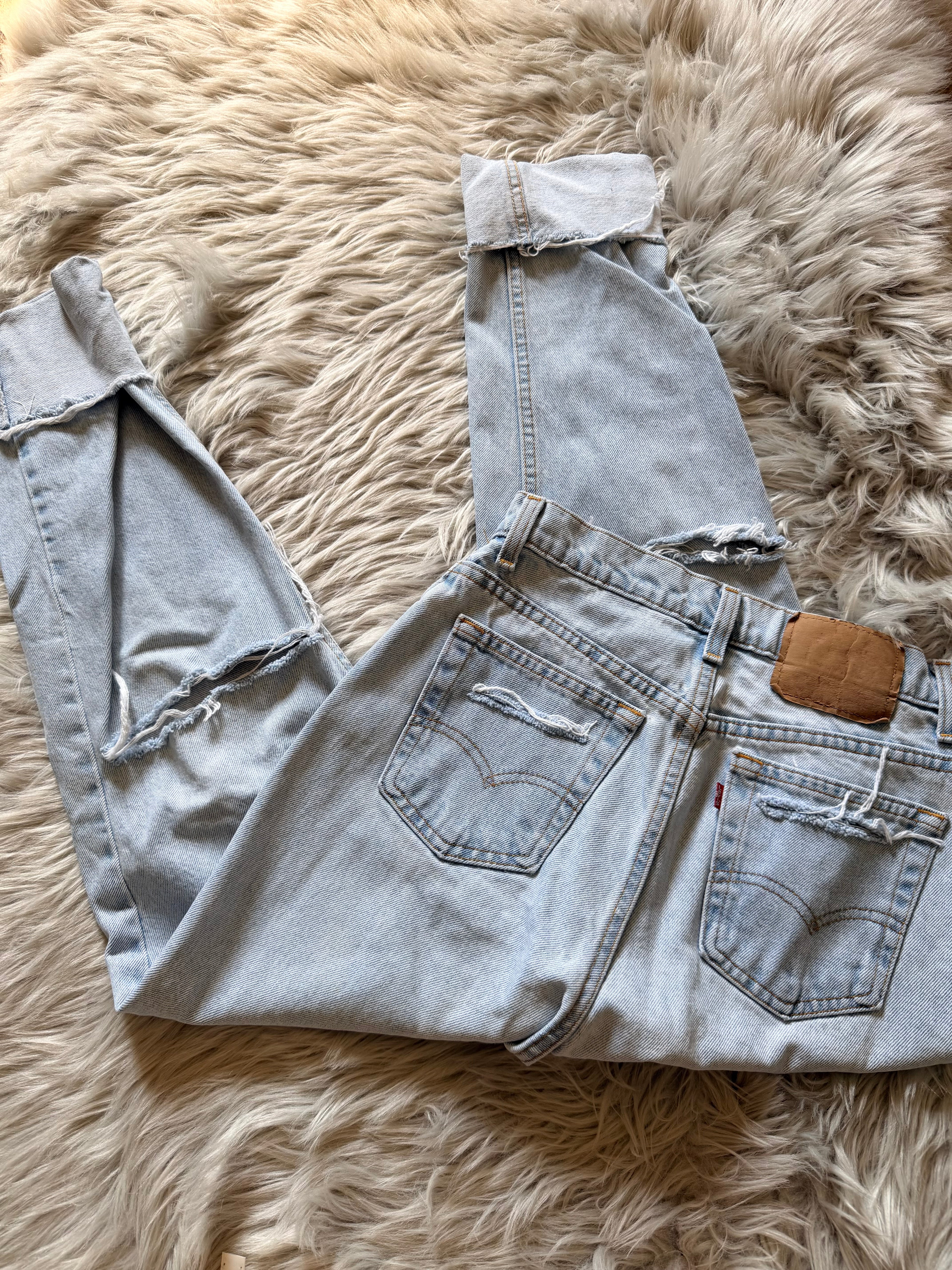 Custom distressed vintage Levi’s 90s