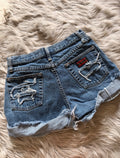 Custom distressed Wrangler vintage